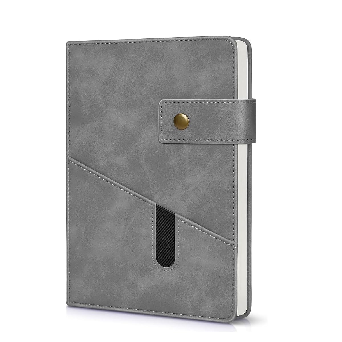 Climberty Planner Diary, A5 Lined Hard PU Cover Notebook with Open Pouch & Snap Button Closure, 200 Pages 100 Gsm Thick Ruled Paper Daily Diary for School, Travel, Business, Work, Writing (Grey) Climberty Planner Diary, A5 Lined Hard PU Cover Notebook with Open Pouch & Snap Button Closure, 200 Pages 100 Gsm Thick Ruled Paper Daily Diary for School, Travel, Business, Work, Writing (Grey)